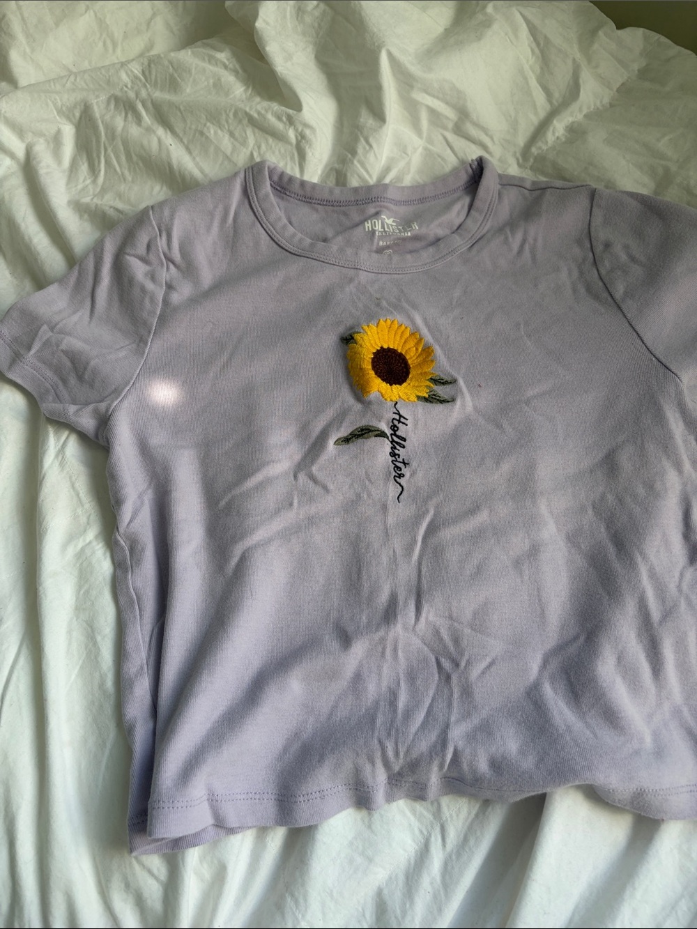 Hollister Lavender Sunflower Tee
